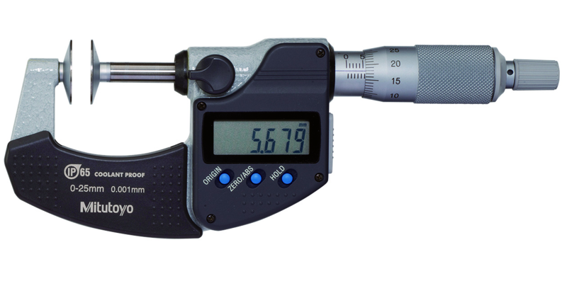 Mitutoyo Digimatic tárcsás mikrométer, IP65, 0-25 mm, 0.001 mm (323-250-30) termék fő termékképe
