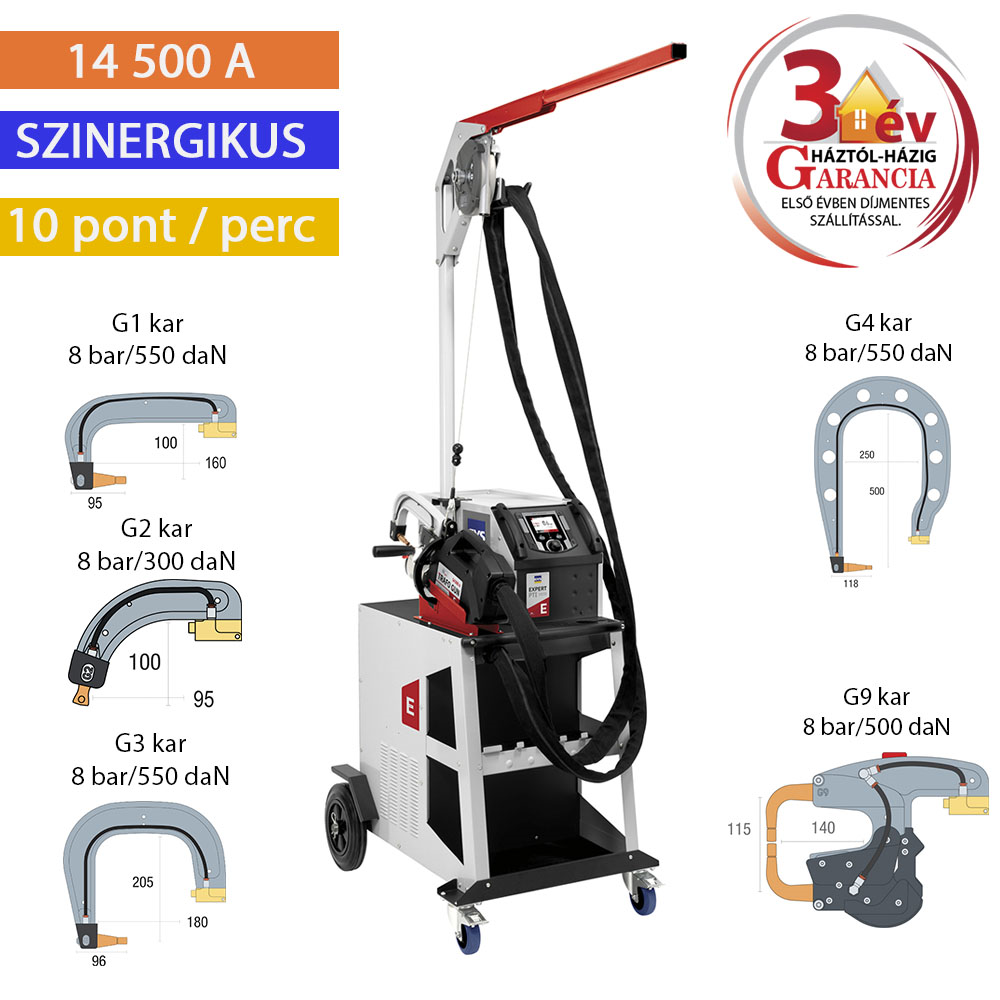 GYSPOT PTI EXPERT ponthegesztő G1 + G2 + G3 + G4 + G9 karokkal, 400 V termék fő termékképe