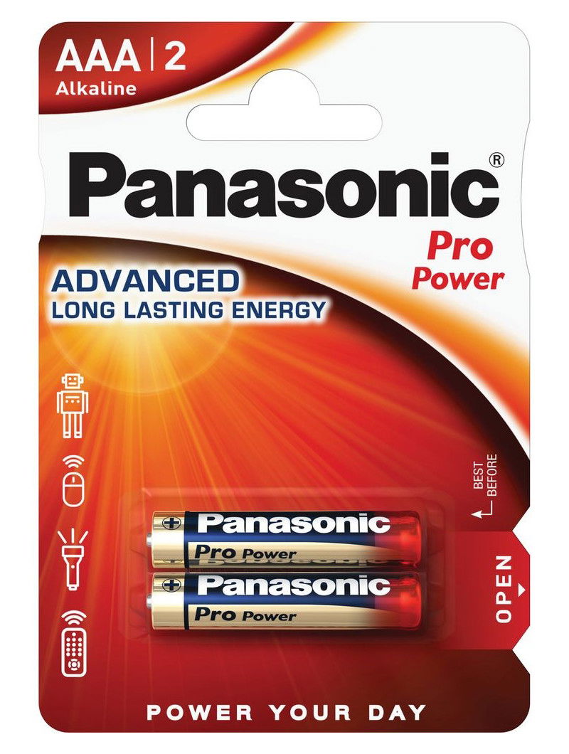 Panasonic LR03PPG-2BP PRO POWER alkáli tartós elem, AAA (micro), 2 db/bliszter termék fő termékképe